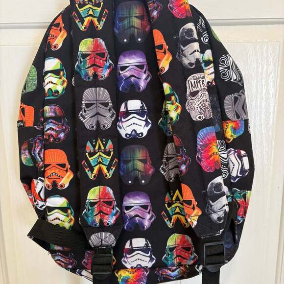 LOUNGEFLY Star Wars Stormtrooper Helmet Nylon Backpack - Picture 2 of 2